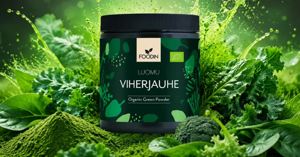 Foodin viherjauhe testissä