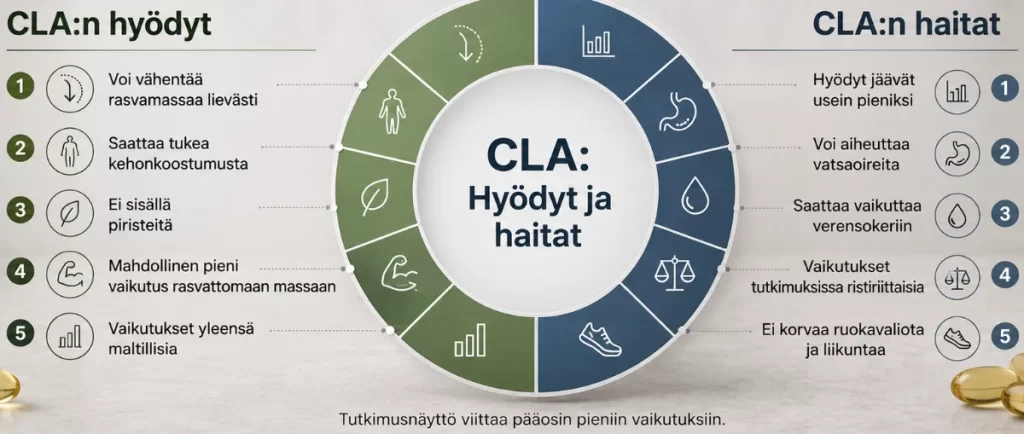 cla hyödyt ja haitat