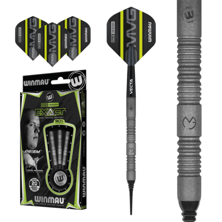 Winmau MvG Exact 90% Tungsten Soft Tip Darts-tikat - 20g