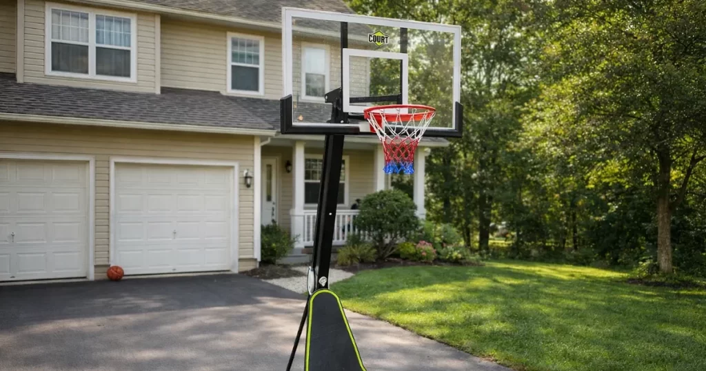 Paras koripalloteline pihalle testi