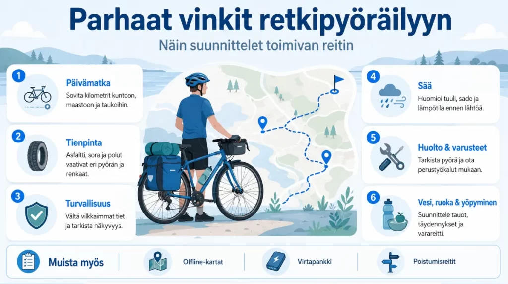 Vinkit retkipyöräilyyn