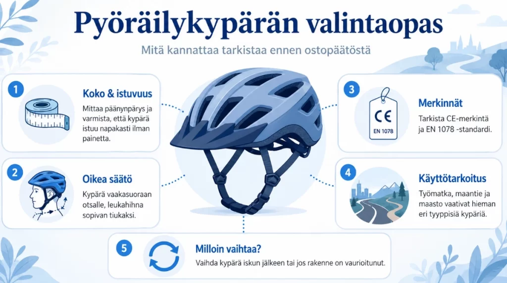 pyöräilykypärän valintaopas