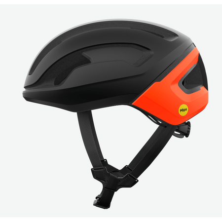 POC Omne Air MIPS pyöräilykypärä - Uranium Black Matt / Fluorescent Orange Matt - S (50-56cm)
