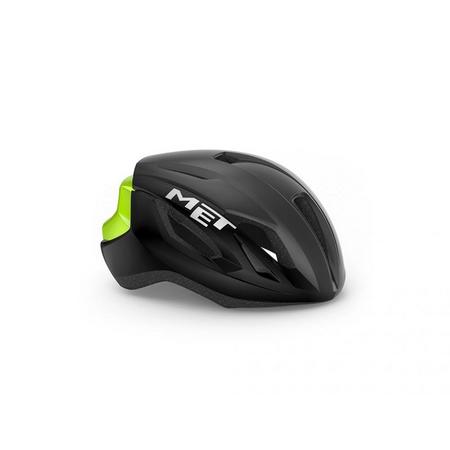 MET Strale pyöräilykypärä - Black Fluo Yellow Reflective - L (59-62cm)
